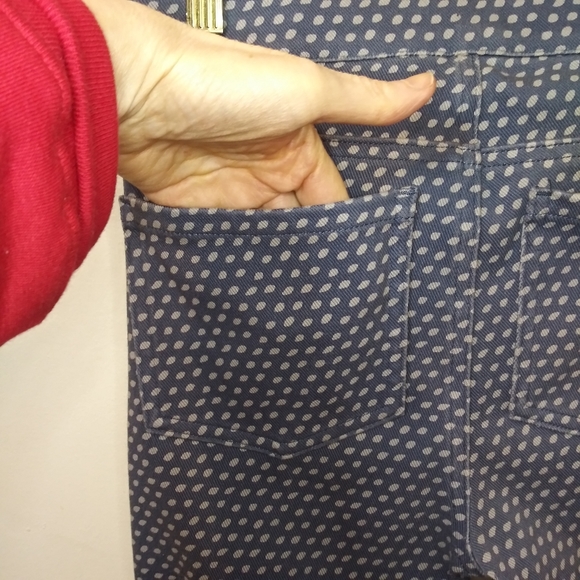 SPANX Denim & White Polka Dot Ankle Jeanish Leggings - Picture 6 of 11